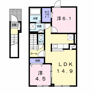 ブリアンイリーデ 201【管理NO：1-018528901-02010】 ★家具家電は申し込み後に搬入します★ ★2026年11月中旬入居可能★の外観画像