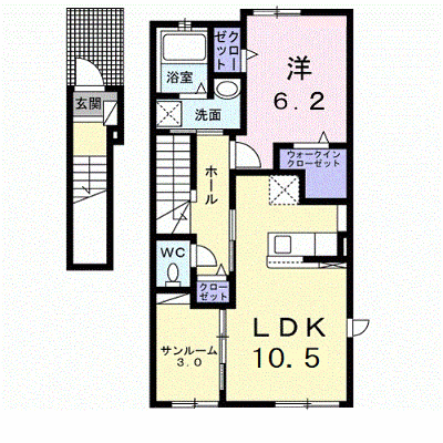 グラシア 201【管理NO：1-027401902-02010】 ★家具家電は申し込み後に搬入します★ ★2026年10月下旬入居可能★の外観画像