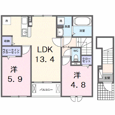 ヒカルサ所沢 202【管理NO：1-028779001-02020】 ★家具家電は申し込み後に搬入します★ ★2027年01月下旬入居可能★の外観画像