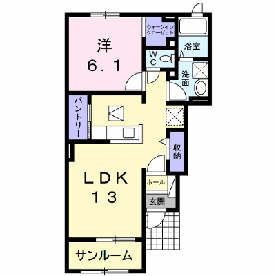 ディアコート　Ａ棟 103【管理NO：1-018436301-01030】 ★家具家電は申し込み後に搬入します★ ★2026年10月下旬入居可能★の外観画像