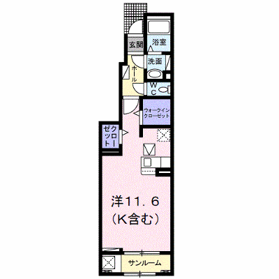 エレガンシアゼファーⅠ 102【管理NO：1-025325001-01020】 ★家具家電は申し込み後に搬入します★ ★2026年11月中旬入居可能★の外観画像