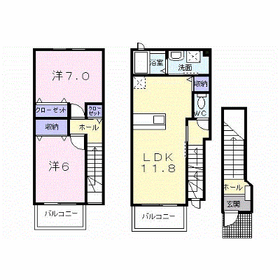 ソレアードⅡ 204【管理NO：1-010156501-02040】 ★家具家電は申し込み後に搬入します★ ★2026年11月下旬入居可能★の外観画像