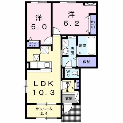 ルミエール 101【管理NO：1-025410201-01010】 ★家具家電は申し込み後に搬入します★ ★2026年11月中旬入居可能★の外観画像
