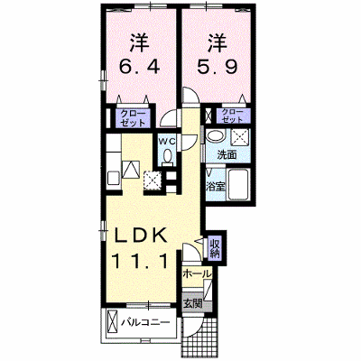 グラン・ベルⅡ 101【管理NO：1-019180602-01010】 ★家具家電は申し込み後に搬入します★ ★2026年11月中旬入居可能★の外観画像