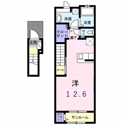 フィオーレ天童 203【管理NO：1-023642701-02030】 ★家具家電は申し込み後に搬入します★ ★2026年11月中旬入居可能★の外観画像