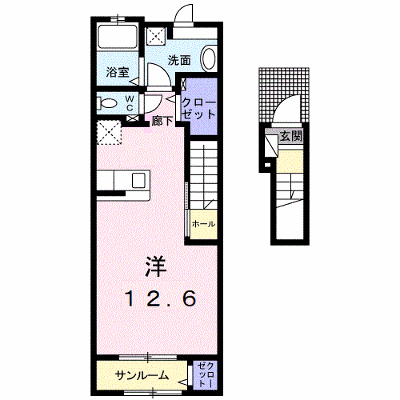 Ｈｏｐｅ　Ｈｉｌｌ 205【管理NO：1-024080601-02050】 ★家具家電は申し込み後に搬入します★ ★2026年11月中旬入居可能★の外観画像