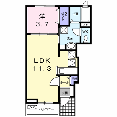 カルテットＢ 102【管理NO：1-017948202-01020】 ★家具家電は申し込み後に搬入します★ ★2026年11月上旬入居可能★の外観画像