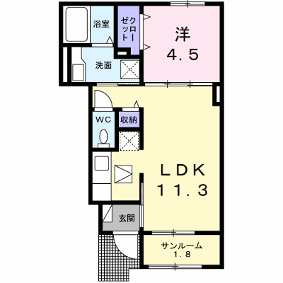ヒルズⅡ 104【管理NO：1-026433801-01040】 ★家具家電は申し込み後に搬入します★の外観画像
