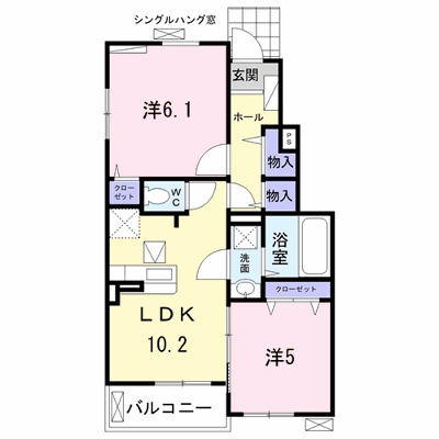 メゾンコーワⅠ 104【管理NO：1-024319201-01040】 ★家具家電は申し込み後に搬入します★ ★2026年10月下旬入居可能★の外観画像