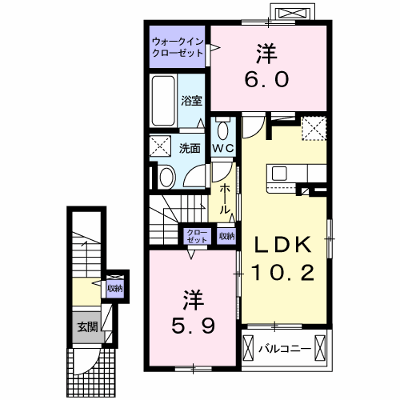 エンシーナ 205【管理NO：1-024746601-02040】 ★家具家電は申し込み後に搬入します★ ★2026年11月上旬入居可能★の外観画像