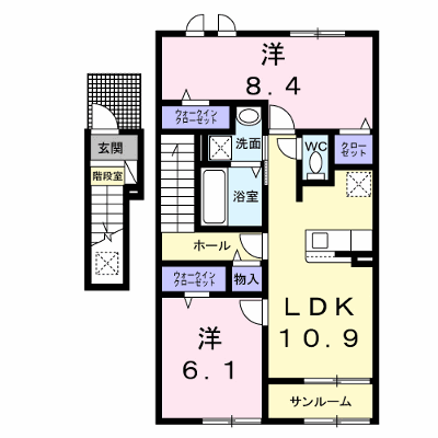 ニコリヴⅡ 202【管理NO：1-028404102-02020】 ★家具家電は申し込み後に搬入します★ ★2026年11月中旬入居可能★の外観画像