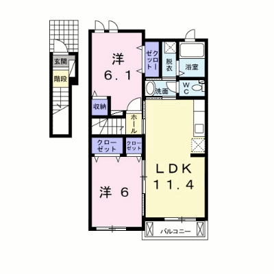 ウエスト　グリーン 202【管理NO：1-016234401-02020】 ★家具家電は申し込み後に搬入します★ ★2027年01月下旬入居可能★の外観画像