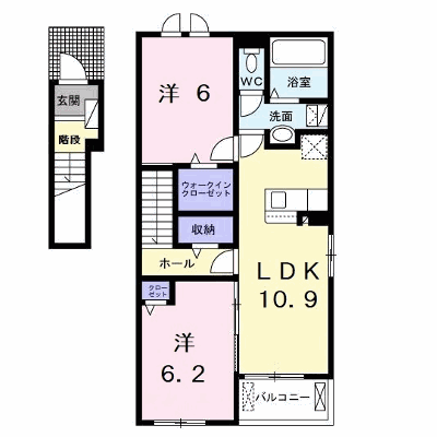 アルカディアⅠ 201【管理NO：1-026859701-02010】 ★家具家電は申し込み後に搬入します★ ★2026年11月中旬入居可能★の外観画像