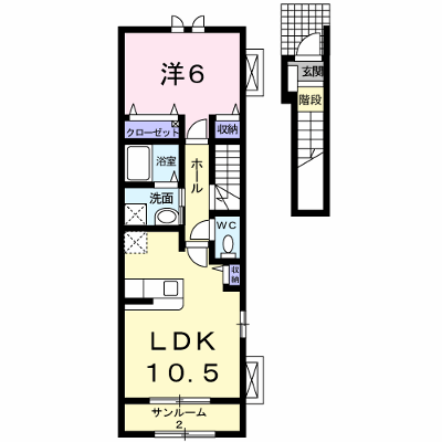デスパシオ 201【管理NO：1-017746401-02010】 ★家具家電は申し込み後に搬入します★ ★2026年11月中旬入居可能★の外観画像