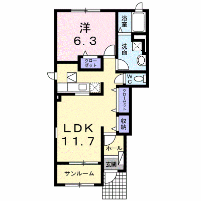 シャトー・ロワールⅠ 101【管理NO：1-016714001-01010】 ★家具家電は申し込み後に搬入します★の外観画像