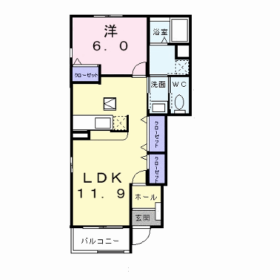 パーシモンⅡ 101【管理NO：1-013520402-01010】 ★家具家電は申し込み後に搬入します★ ★2026年10月下旬入居可能★の外観画像