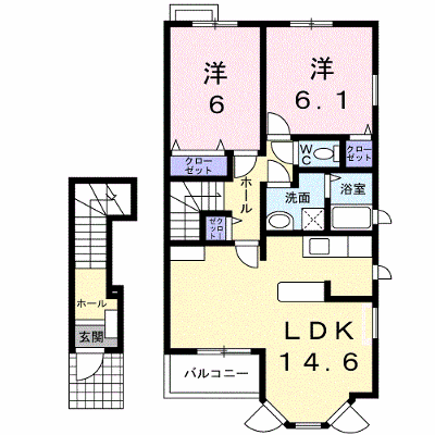 プラシード 205【管理NO：1-014204201-02040】 ★家具家電は申し込み後に搬入します★ ★2026年10月中旬入居可能★の外観画像