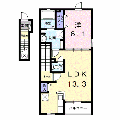 セラス 201【管理NO：1-027542401-02010】 ★家具家電は申し込み後に搬入します★ ★2026年11月上旬入居可能★の外観画像