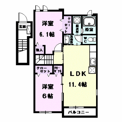 ベルタＫＹ 201【管理NO：1-016205401-02010】 ★家具家電は申し込み後に搬入します★ ★2026年11月中旬入居可能★の外観画像