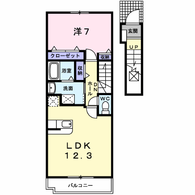 リーフィ弐番館Ｂ 202【管理NO：1-014324002-02020】 ★家具家電は申し込み後に搬入します★ ★2026年11月中旬入居可能★の外観画像