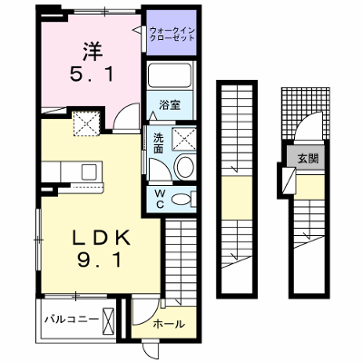ＦＦヒルズ２ 303【管理NO：1-027242002-03030】 ★家具家電は申し込み後に搬入します★の外観画像