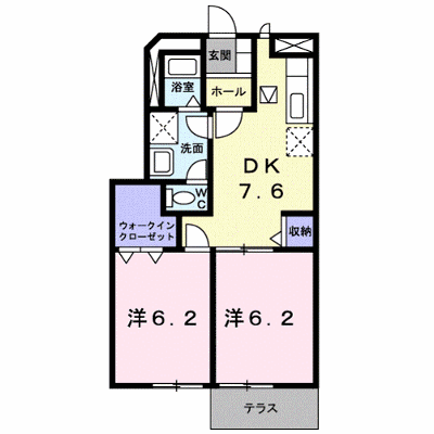 モンターニュⅡ 103【管理NO：1-009352301-01030】 ★家具家電は申し込み後に搬入します★ ★2026年11月中旬入居可能★の外観画像