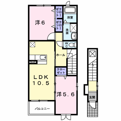 コンソラーレＢ 203【管理NO：1-014178302-02030】 ★家具家電は申し込み後に搬入します★ ★2026年11月上旬入居可能★の外観画像
