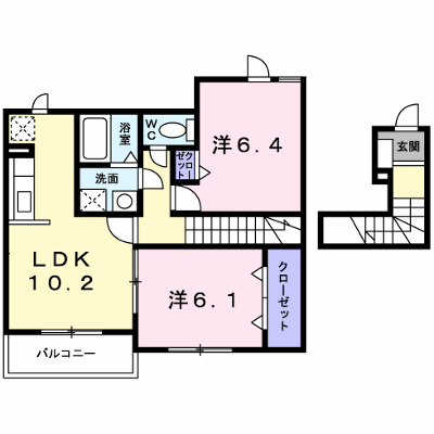 メゾン　グラースＡ 202【管理NO：1-013799901-02020】 ★家具家電は申し込み後に搬入します★ ★2026年11月上旬入居可能★の外観画像