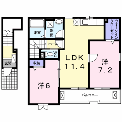 メゾン・ド・カルムⅠ 203【管理NO：1-017937501-02030】 ★家具家電は申し込み後に搬入します★ ★2026年11月上旬入居可能★の外観画像