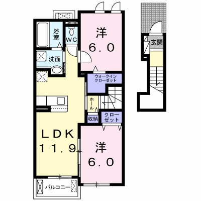 フリーデⅢ 203【管理NO：1-025509003-02030】 ★家具家電は申し込み後に搬入します★ ★2026年11月中旬入居可能★の外観画像