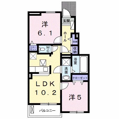 プルメリアⅠ 103【管理NO：1-024279501-01030】 ★家具家電は申し込み後に搬入します★ ★2026年11月中旬入居可能★の外観画像