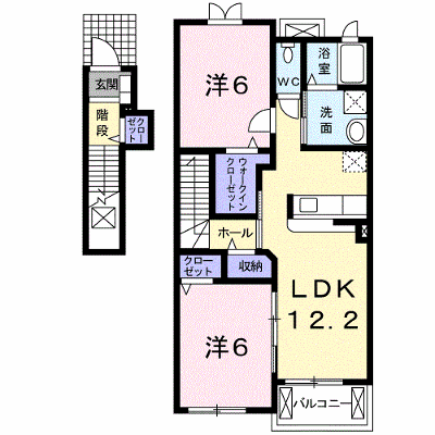 フィオーレ　Ｂ 202【管理NO：1-015670502-02020】 ★家具家電は申し込み後に搬入します★ ★2026年12月中旬入居可能★の外観画像