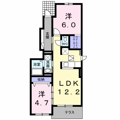 エストレーラⅡ　Ｂ 101【管理NO：1-018731202-01010】 ★家具家電は申し込み後に搬入します★ ★2026年11月中旬入居可能★の外観画像
