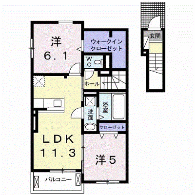 エスポワール　Ａ 203【管理NO：1-024630201-02030】 ★家具家電は申し込み後に搬入します★の外観画像