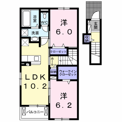 フェリーチェＭＫ　Ⅲ 205【管理NO：1-025041601-02040】 ★家具家電は申し込み後に搬入します★ ★2026年10月中旬入居可能★の外観画像