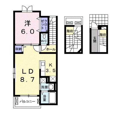 グランソレイユ 303【管理NO：1-016859001-03030】 ★家具家電は申し込み後に搬入します★の外観画像