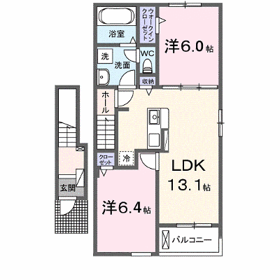 リールポルテＣ 203【管理NO：1-027302202-02030】 ★家具家電は申し込み後に搬入します★ ★2026年11月中旬入居可能★の外観画像