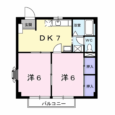 メーゾン植木 203【管理NO：1-005228101-02030】 ★家具家電は申し込み後に搬入します★ ★2026年10月中旬入居可能★の外観画像