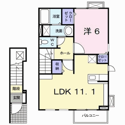 メゾン・ド・プチ・フルールⅡ 206【管理NO：1-015269902-02050】 ★家具家電は申し込み後に搬入します★ ★2026年11月上旬入居可能★の外観画像