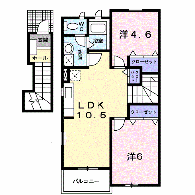 パイングローヴヒルズＣ 203【管理NO：1-011509703-02030】 ★家具家電は申し込み後に搬入します★ ★2026年10月下旬入居可能★の外観画像