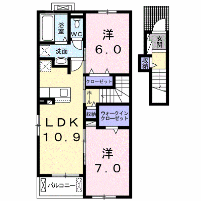 まりばさみⅢ 203【管理NO：1-025349401-02030】 ★家具家電は申し込み後に搬入します★ ★2026年10月中旬入居可能★の外観画像