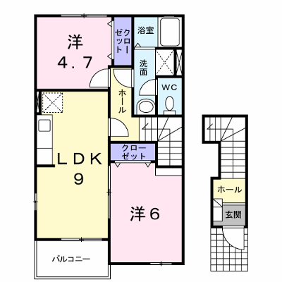 ハーヴェスト　Ａ 201【管理NO：1-014061501-02010】 ★家具家電は申し込み後に搬入します★の外観画像
