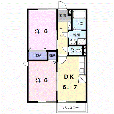 エクレール山本 205【管理NO：1-010447601-02040】 ★家具家電は申し込み後に搬入します★ ★2026年11月上旬入居可能★の外観画像