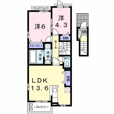 サウレ　Ⅱ 203【管理NO：1-024076002-02030】 ★家具家電は申し込み後に搬入します★ ★2026年10月下旬入居可能★の外観画像