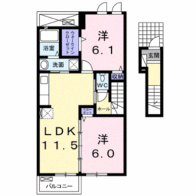 パインフォレスト　モーニング 203【管理NO：1-017864602-02030】 ★家具家電は申し込み後に搬入します★ ★2026年10月中旬入居可能★の外観画像