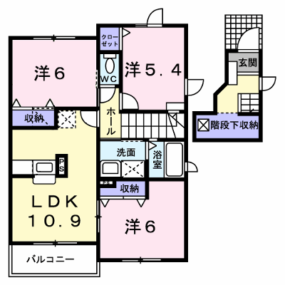プロムナードⅠ 201【管理NO：1-011405401-02010】 ★家具家電は申し込み後に搬入します★の外観画像