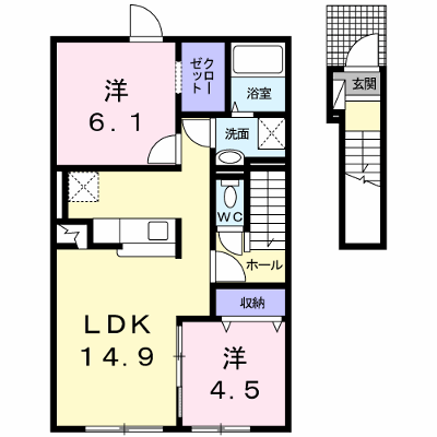 エシャロット 204【管理NO：1-021048901-02040】 ★家具家電は申し込み後に搬入します★ ★2026年10月中旬入居可能★の外観画像