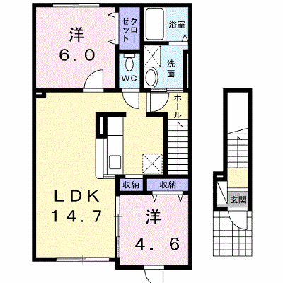 ブリッジ　１３ 201【管理NO：1-020769701-02010】 ★家具家電は申し込み後に搬入します★ ★2026年11月中旬入居可能★の外観画像