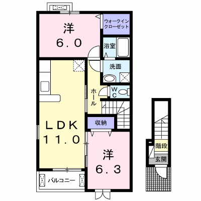 セル・ラヴィーヌ 201【管理NO：1-017203601-02010】 ★家具家電は申し込み後に搬入します★ ★2026年11月上旬入居可能★の外観画像