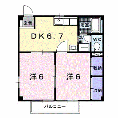 コーポ新田Ｂ 205【管理NO：1-007247401-02040】 ★家具家電は申し込み後に搬入します★ ★2026年11月中旬入居可能★の外観画像